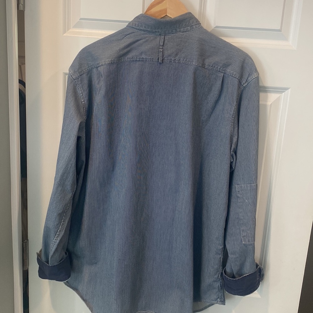 Banana Republic Men’s long sleeve button up, XL navy denim Durable fabric like N - Picture 4 of 16